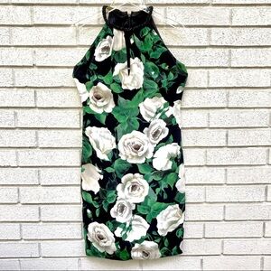 Carmen Marc Valvo | Black & White Roses Dress 4